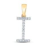 1/8CT-DIA CN LADIES INITIAL "I" PENDANT